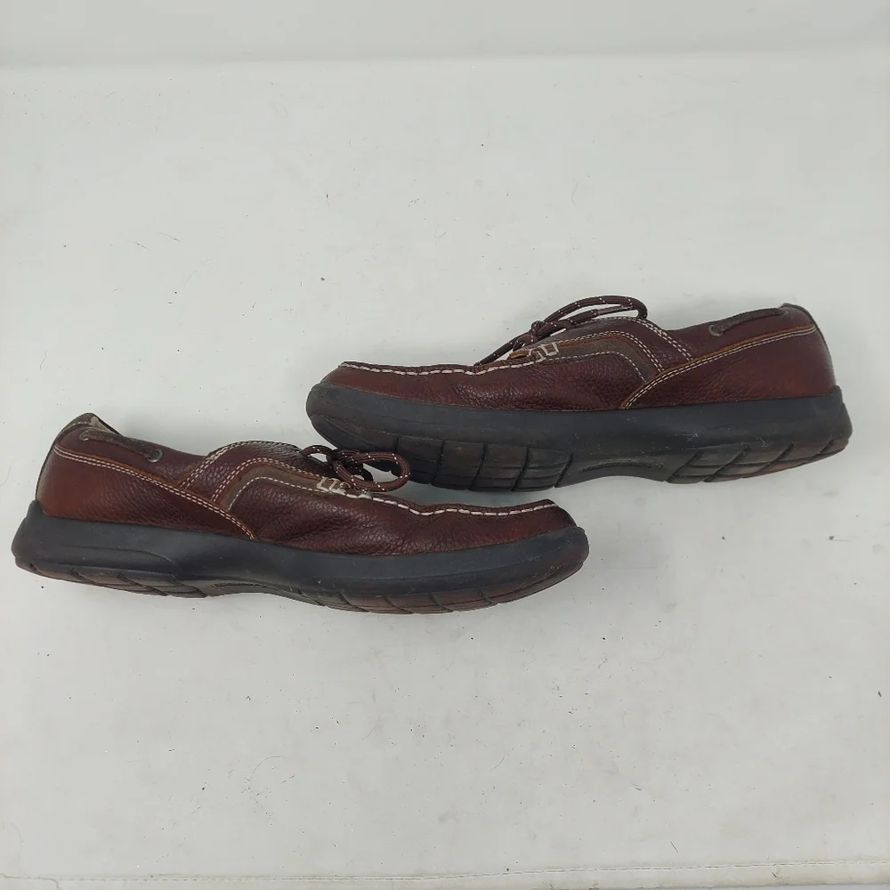 Bostonian Brown Leather Dock Boat Shoes Slip On Loafers Comfort Casual Size 10M